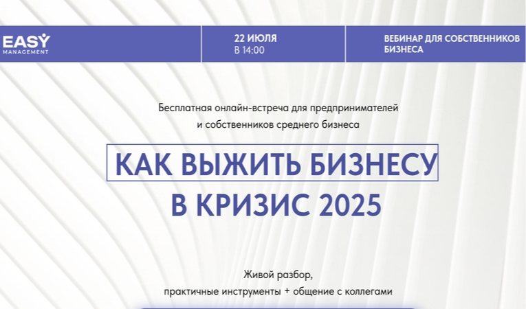 Как выжить бизнесу в кризис 2025