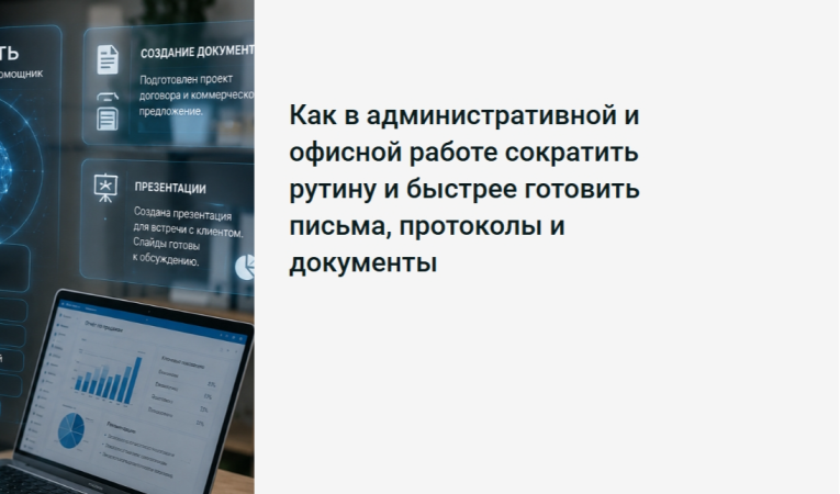 Как в административной и офисной работе сократить рутину и быстрее готовить письма, протоколы и документы